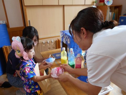 3組　夏祭りごっこ（参観日）の様子です♪